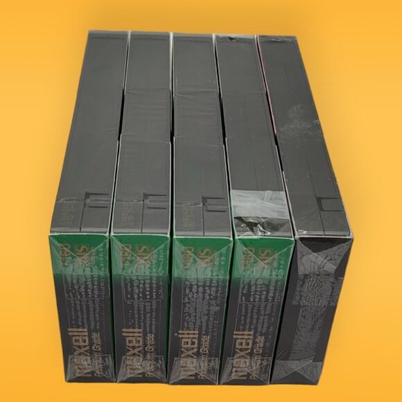NEW Maxell Premium Grade VHS T160 (4 Videocassettes) + 1 Magnavox T120 Extra HG - Picture 4 of 13